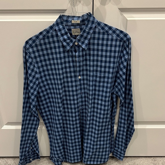 Club Room Other - Club Room Navy and Light Blue Check Button-Down Shirt - Men's
